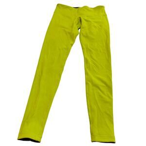 EUC Lululemon old school reversible leggings yellow gray sz 8 yoga activewear